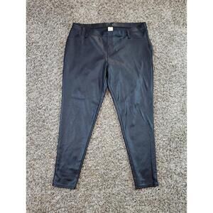 Faded Glory Womens XL 16-18 Skinny Jeggings Black Stretchy Pants